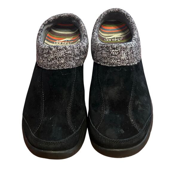 Dansko Eartha Womens Black Suede Leather Clog Mule Slides Shoes EU 37 6.5-7 - Picture 2 of 3